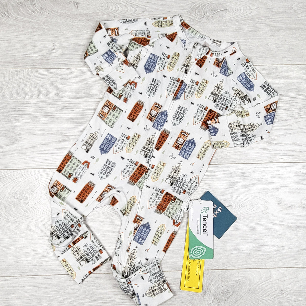 NEW - Loulou Lollipop "Home Sweet Home" Tencel sleeper. Size 3-6 months