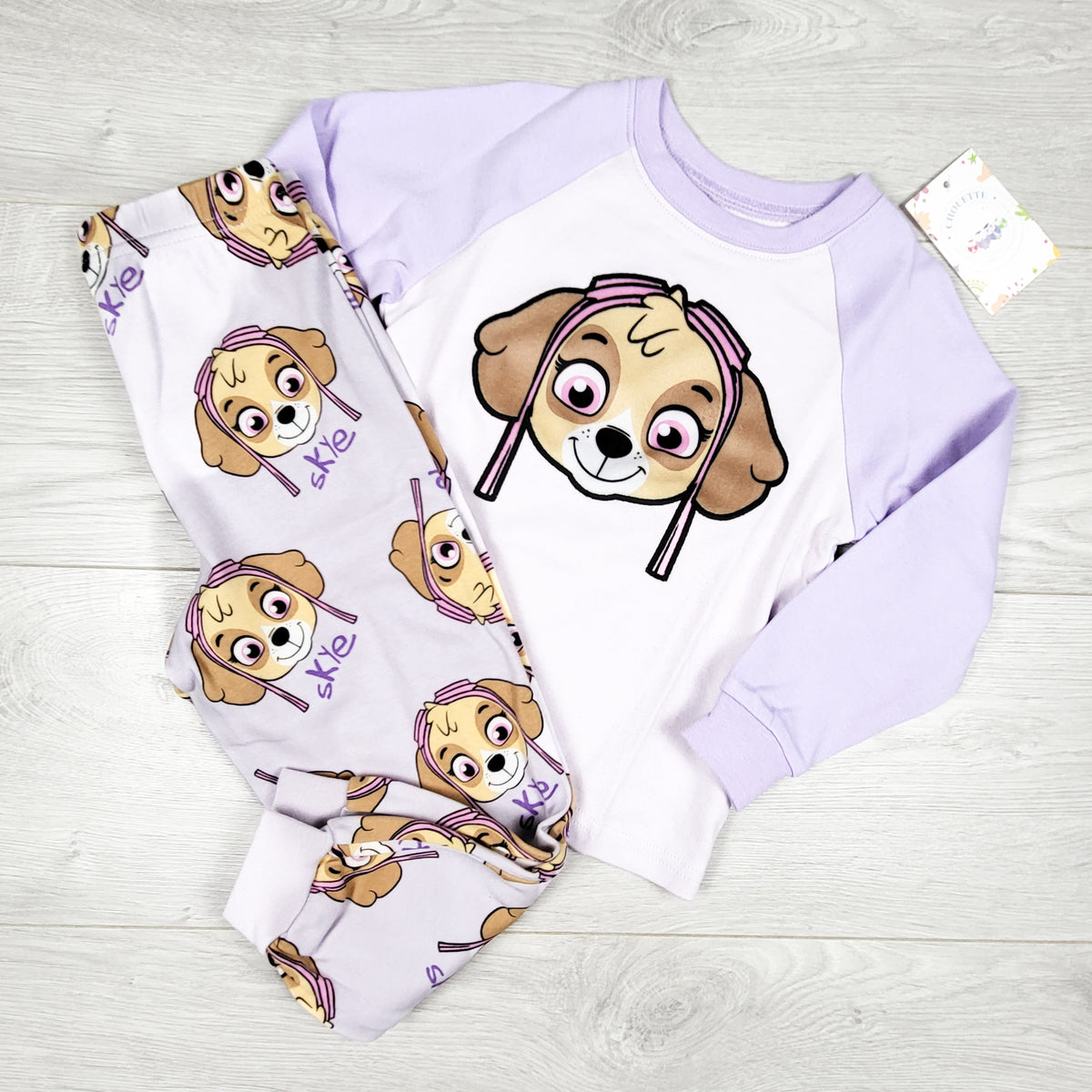 Paw Patrol purple 2pc Skye PJs. Size 2/3T - appear new