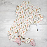 NEW - Joe cream coloured zippered bunny print sleeper. Size 18-24 months