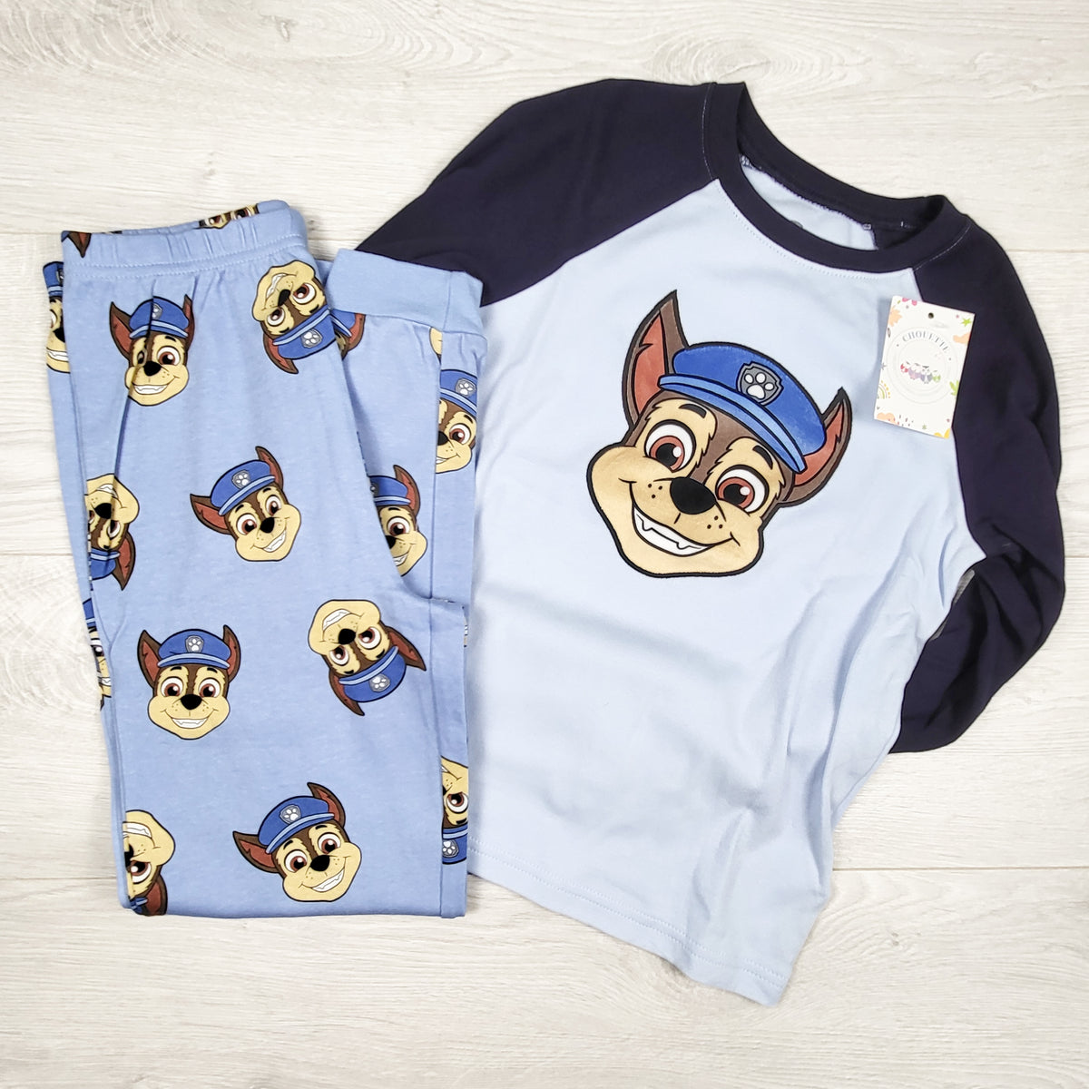 Paw Patrol blue 2pc Chase PJs. Size 7/8 - appear new
