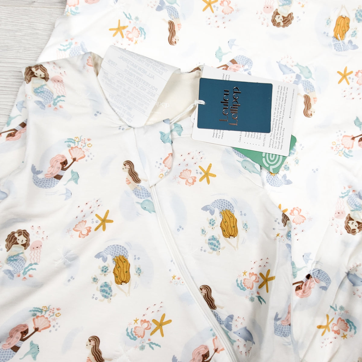 NEW - Loulou Lollipop Tencel 1.0 TOG mermaid print sleep bag - multiple sizes