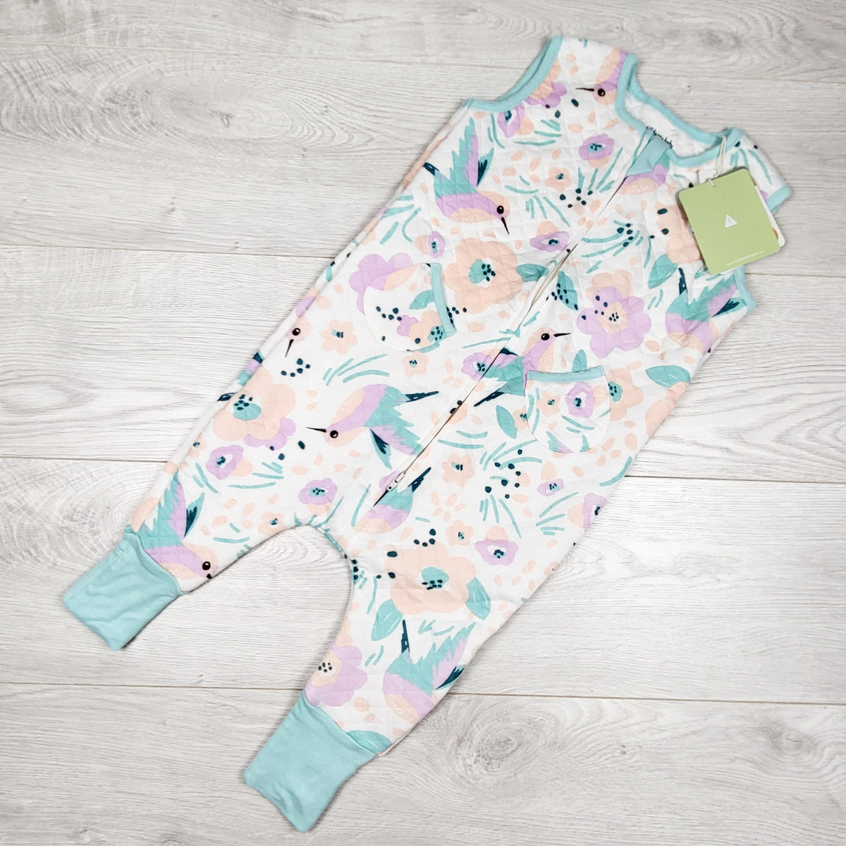 NEW - Silkberry floral print bamboo Early Walker Sleep Sack. Size 12-24 months
