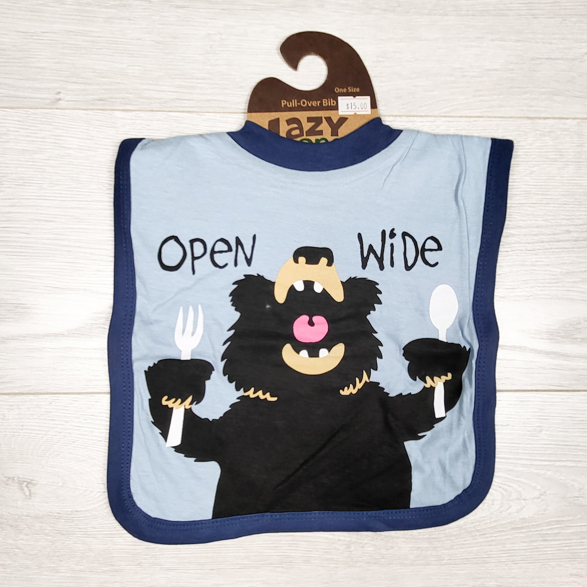 NEW - Lazy One "Open Wide" pullover bib