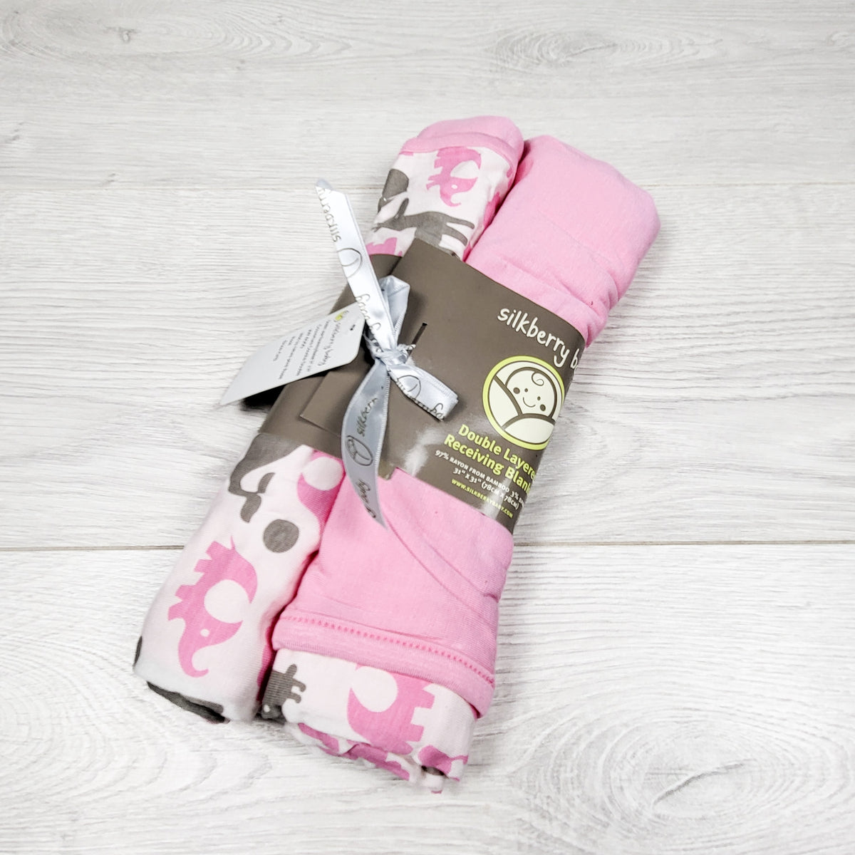 NEW - Silkberry Double Layer 2pc Bamboo Receiving Blankets
