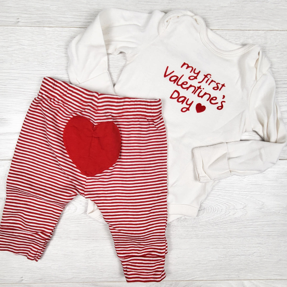Carters 2pc "My First Valentine's Day" set. Size 3 months