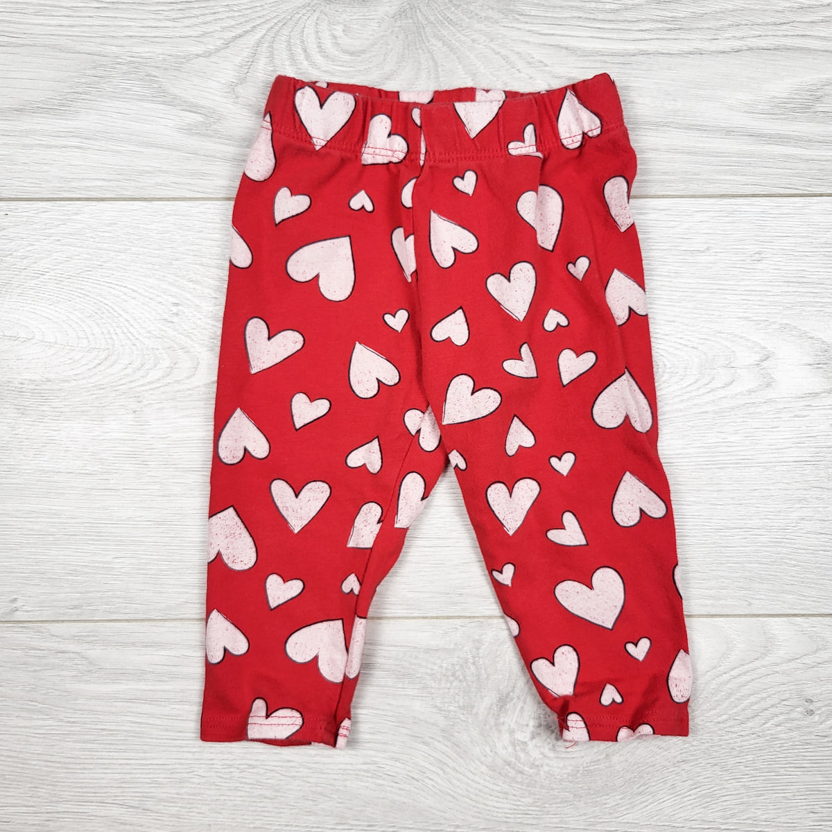 George red heart print leggings. Size 3-6 months