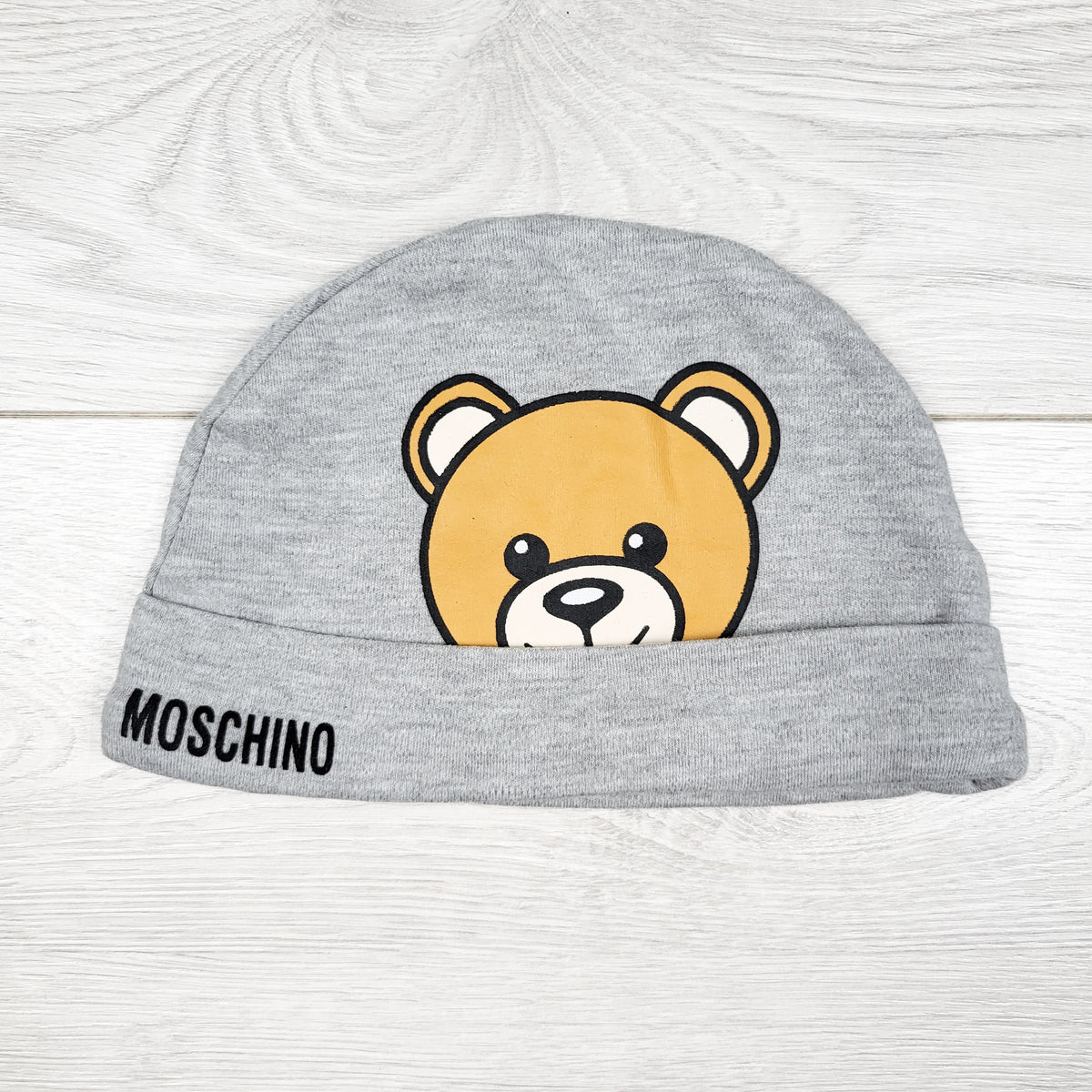 Moschino Teddy Bear Cotton Jersey Beanie Hat. Sizes like 0-3 months - Retails for $130 new
