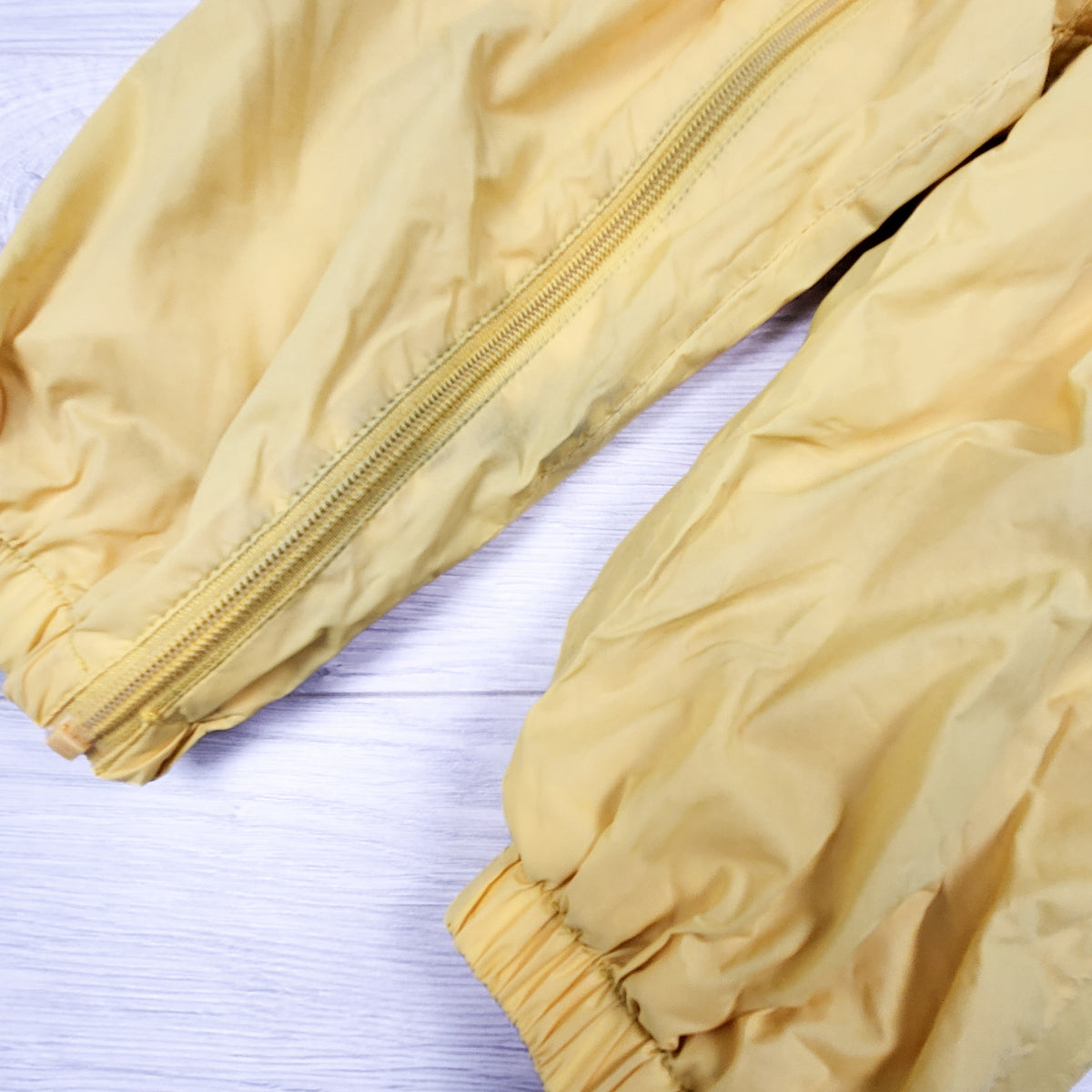 Mountain Warehouse yellow fleece lined one piece rain suit. Size 18-36 months - AS IS