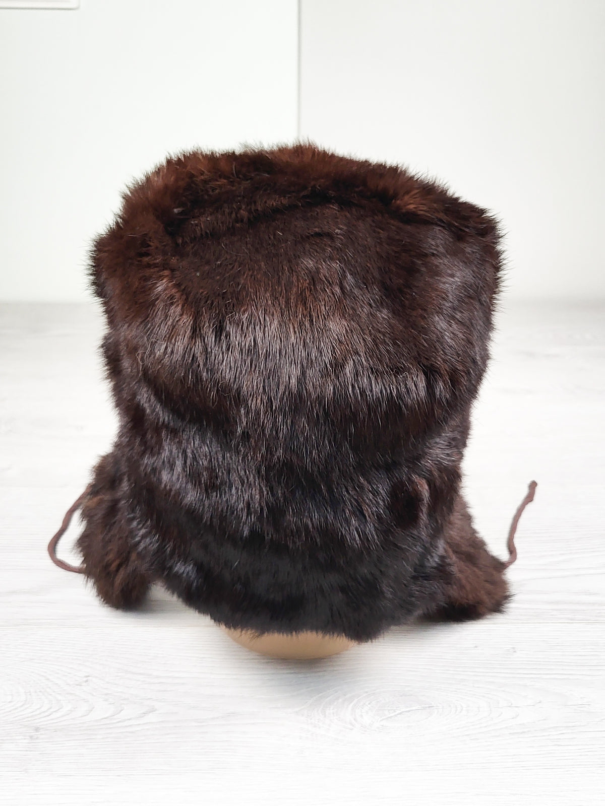 Vintage Genuine Mink Fur Ushanka (Trapper/Aviator) Hat. Ages 6+ (approx)