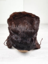 Vintage Genuine Mink Fur Ushanka (Trapper/Aviator) Hat. Ages 6+ (approx)