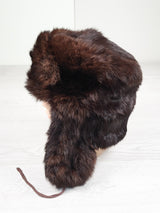 Vintage Genuine Mink Fur Ushanka (Trapper/Aviator) Hat. Ages 6+ (approx)