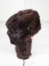 Vintage Genuine Mink Fur Ushanka (Trapper/Aviator) Hat. Ages 6+ (approx)