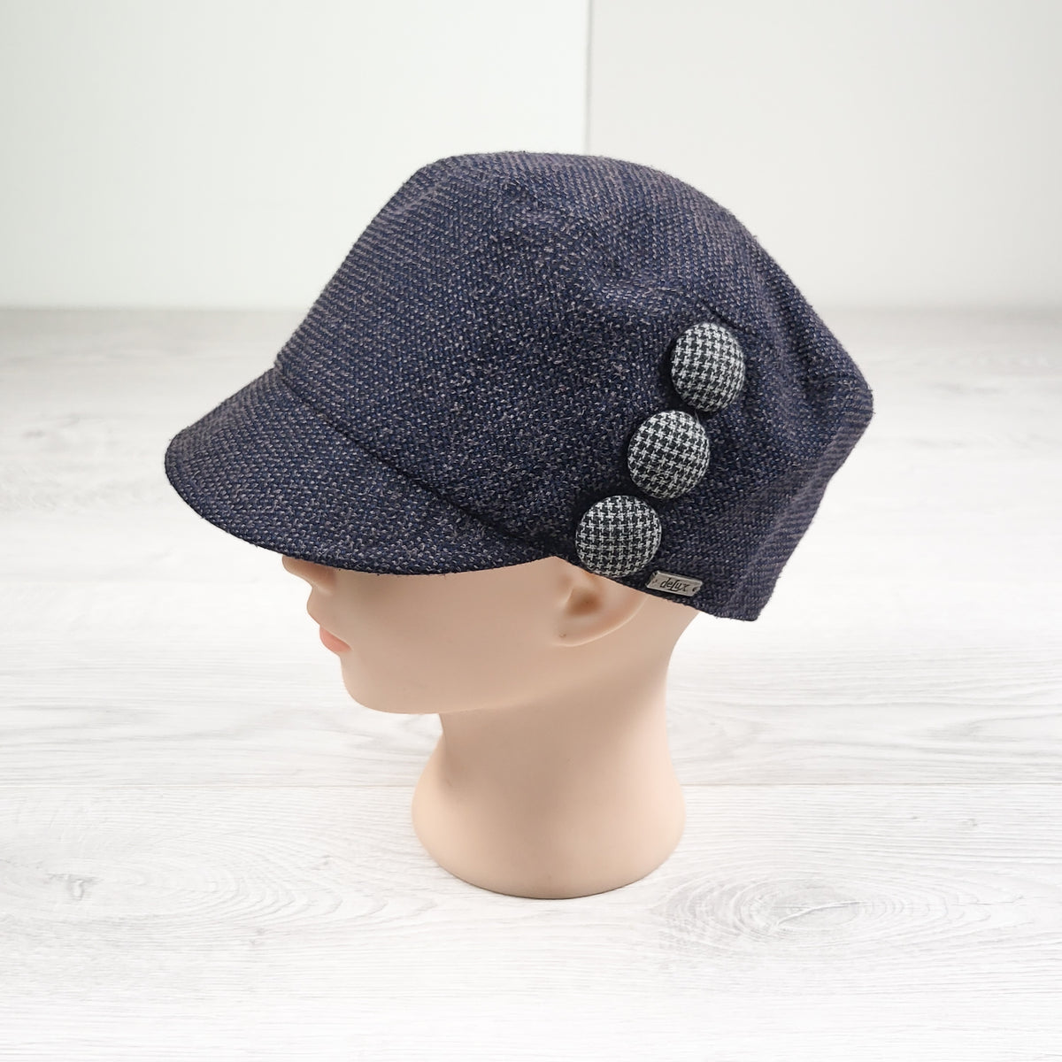 DeLux Apparel Tweed-Knit Cadet Newsboy Cap. Size M/L (ages 14 to Adult)