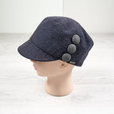 DeLux Apparel Tweed-Knit Cadet Newsboy Cap. Size M/L (ages 14 to Adult)