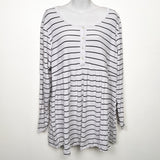 Old Navy white striped babydoll tunic maternity top. Size XXL