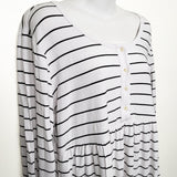 Old Navy white striped babydoll tunic maternity top. Size XXL