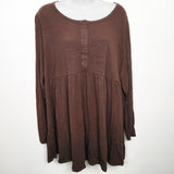 Old Navy brown babydoll tunic maternity top. Size XXL