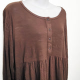 Old Navy brown babydoll tunic maternity top. Size XXL