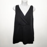 Thyme Maternity Black Sleeveless Crossover Nursing Tank Top. Size XXL