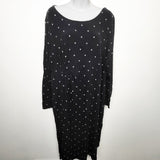 Old Navy black polka dot stretchy maternity dress. Size XXL
