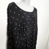 Old Navy black polka dot stretchy maternity dress. Size XXL