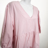 Gap Maternity Pink V-Neck Poplin Babydoll Tunic Dress. Size XXL