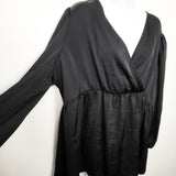 Gap black satin long sleeve maternity top. Size XXL