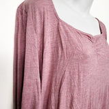 Old Navy pink slub knit maternity top with sparkles. Size XXL
