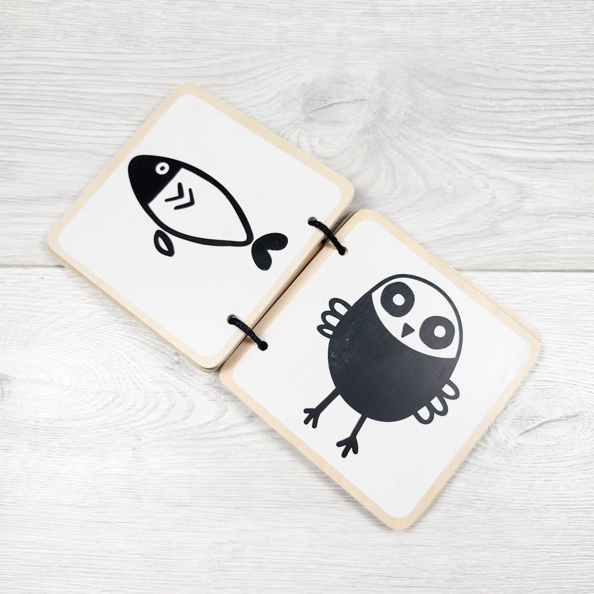 Lovevery High-Contrast Black & White Wooden Board Book