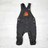 Joe navy denim overalls with dog. Size 12-18 months