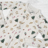 Carters beige Christmas print "Purely Soft" sleeper. Size 18 months