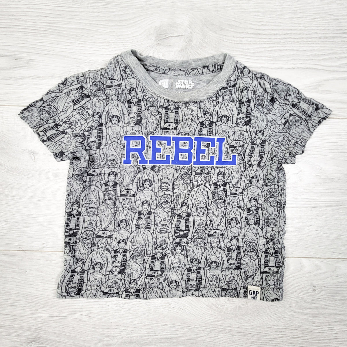 Gap x Star Wars grey "Rebel" t-shirt. Size 18-24 months