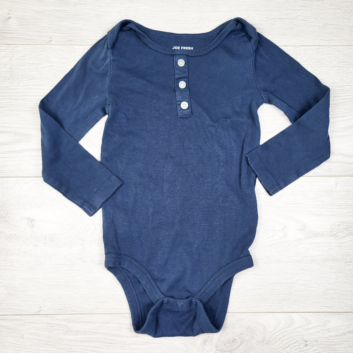 Joe blue long sleeve bodysuit with buttons. Size 18-24 months