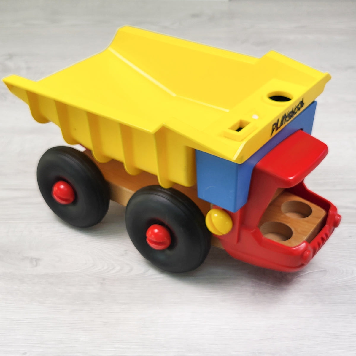 Vintage 1970s Playskool Wood & Plastic Take-Apart Dump Truck (sorry, no shipping)