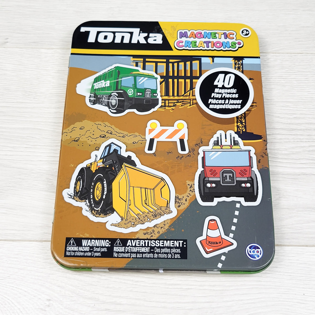 TCG Toys Tonka Magnetic Creations Travel Play Tin