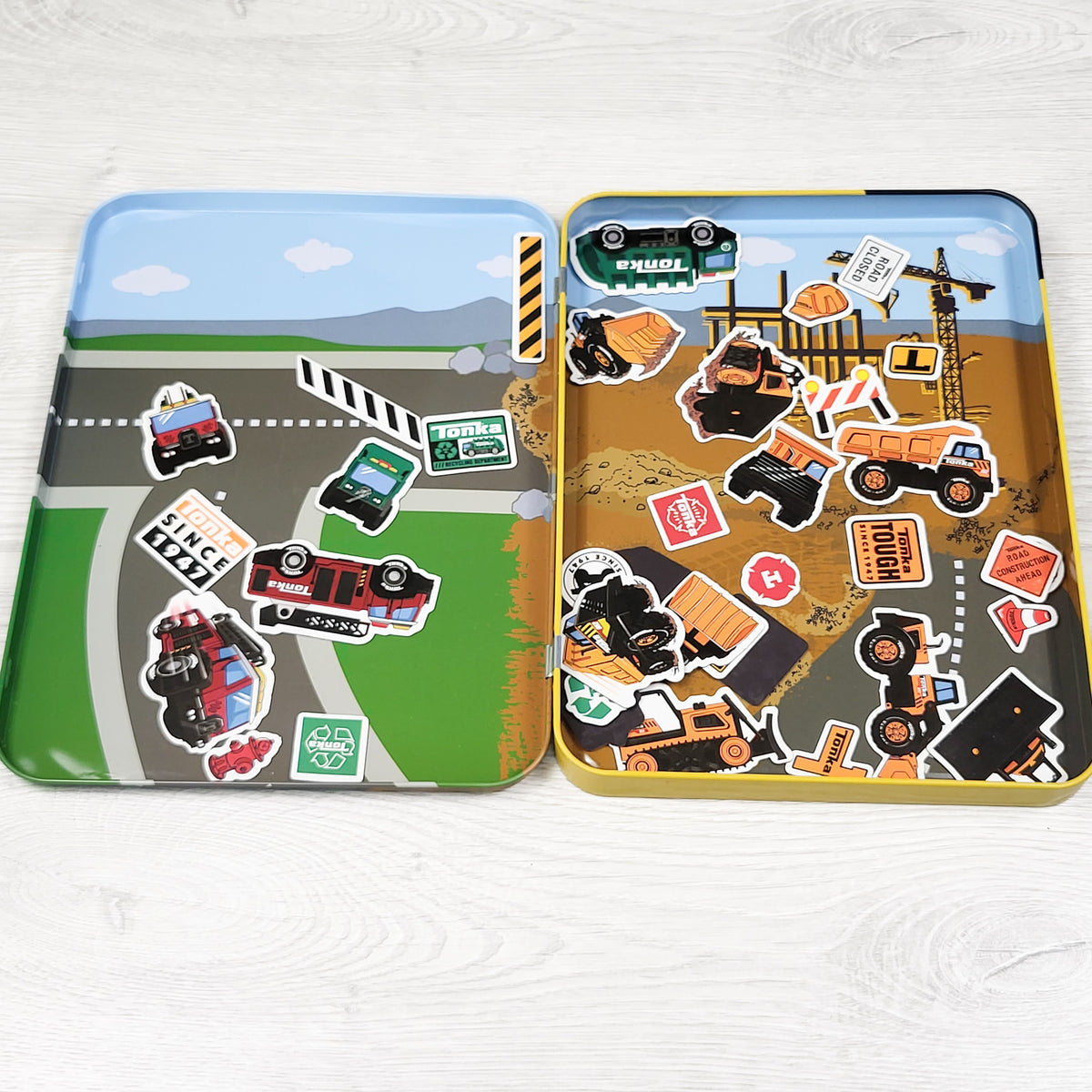 TCG Toys Tonka Magnetic Creations Travel Play Tin