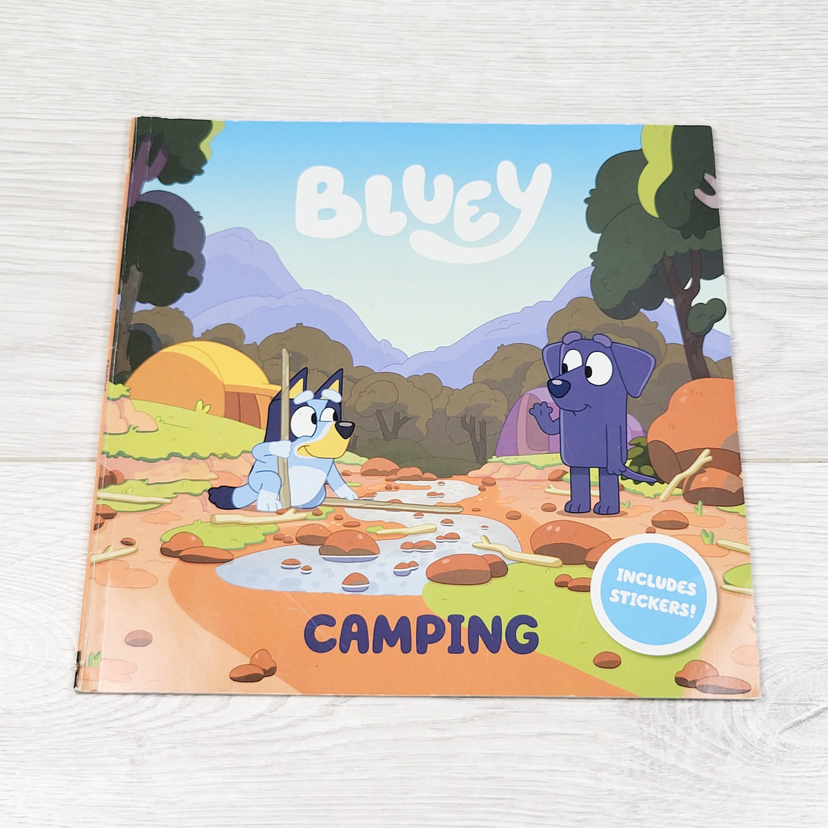 Bluey: Camping. Soft cover book