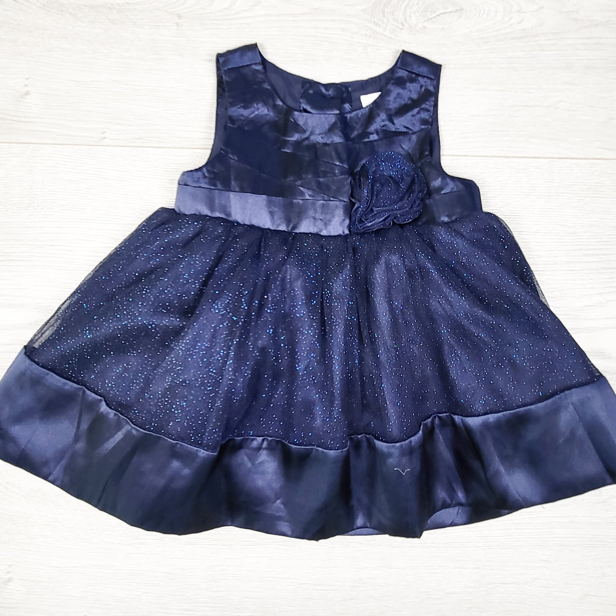 George navy special occasion dress with sparkles. Size 3-6 months