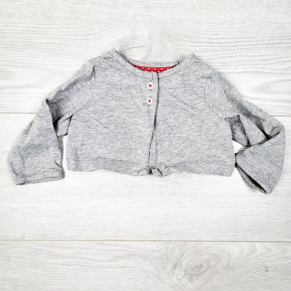 Carters grey cotton shrug style top. Size 6 months
