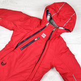 MEC red one piece toaster snowsuit. Size 4T