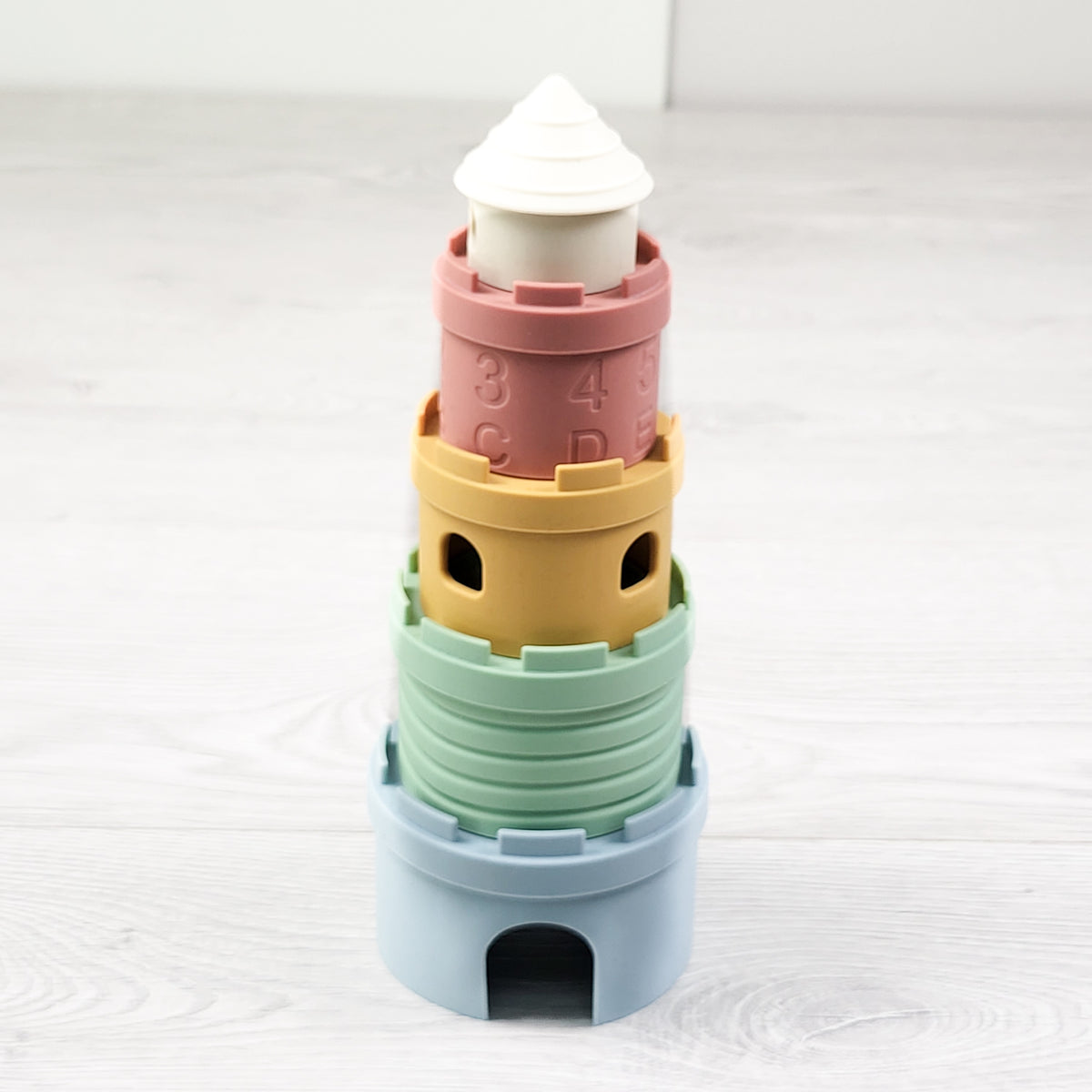 Silicone Castle Stacking & Teething Tower