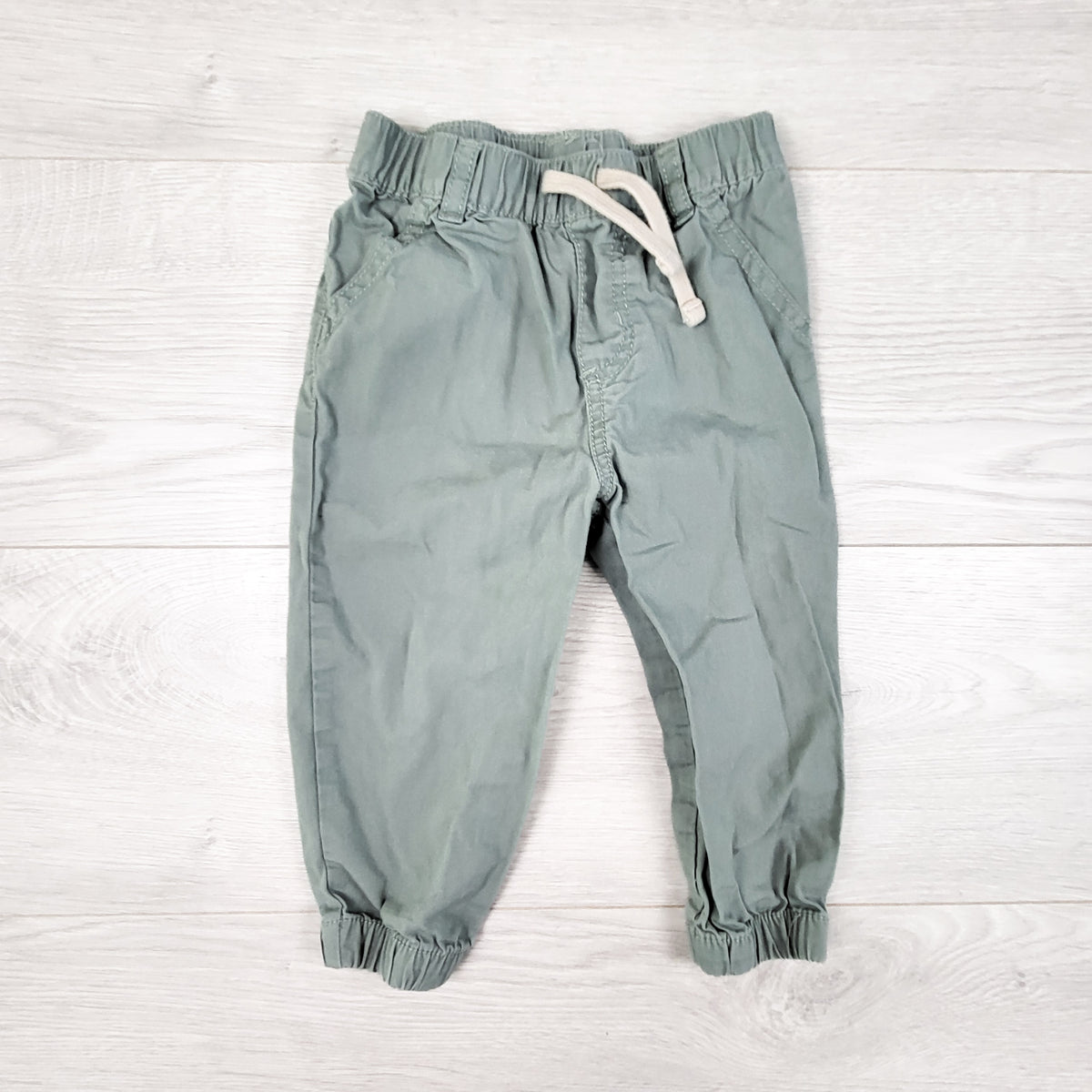 Carters aqua green twill pull-on joggers. Size 18 months