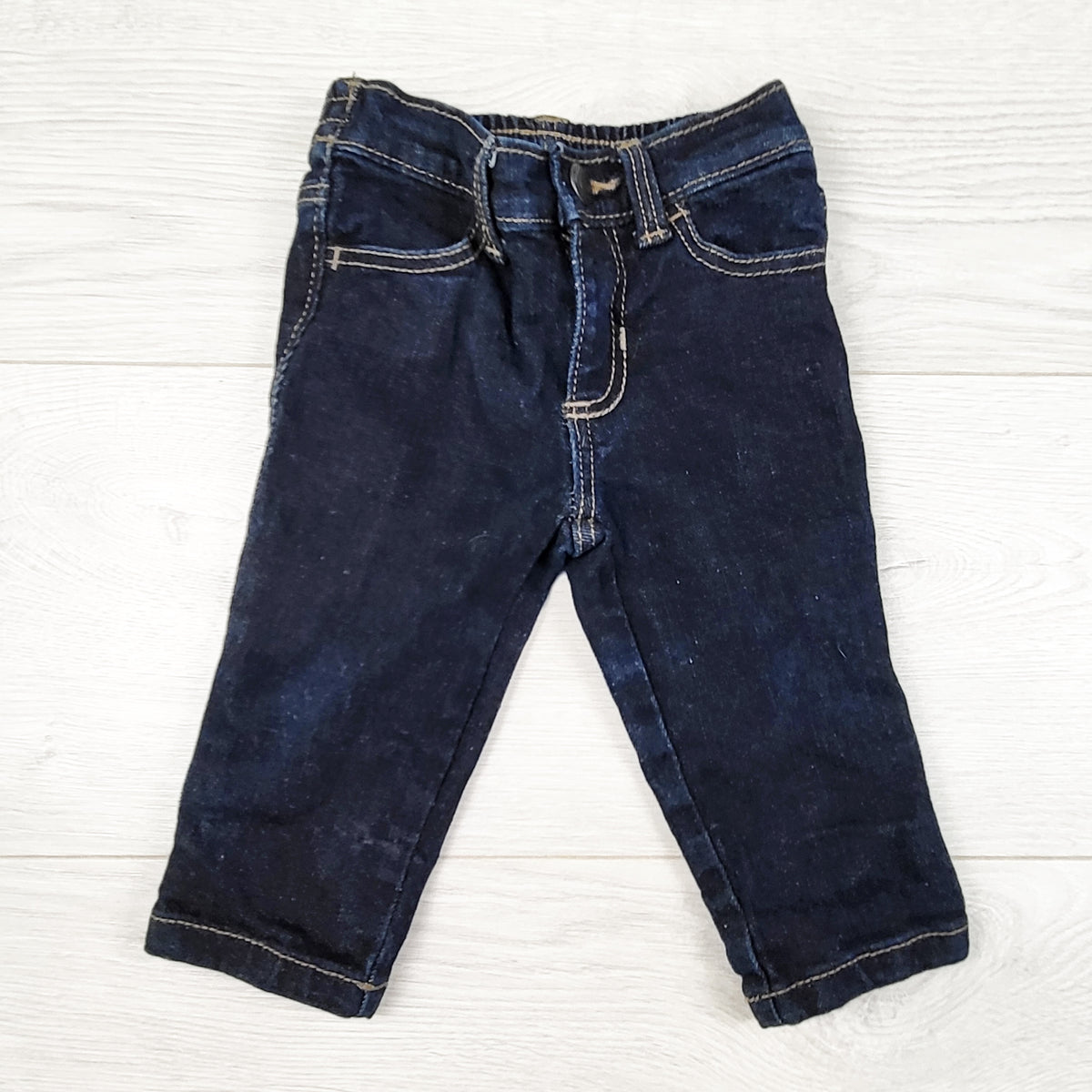 Old Navy dark wash jeans. Size 6-12 months