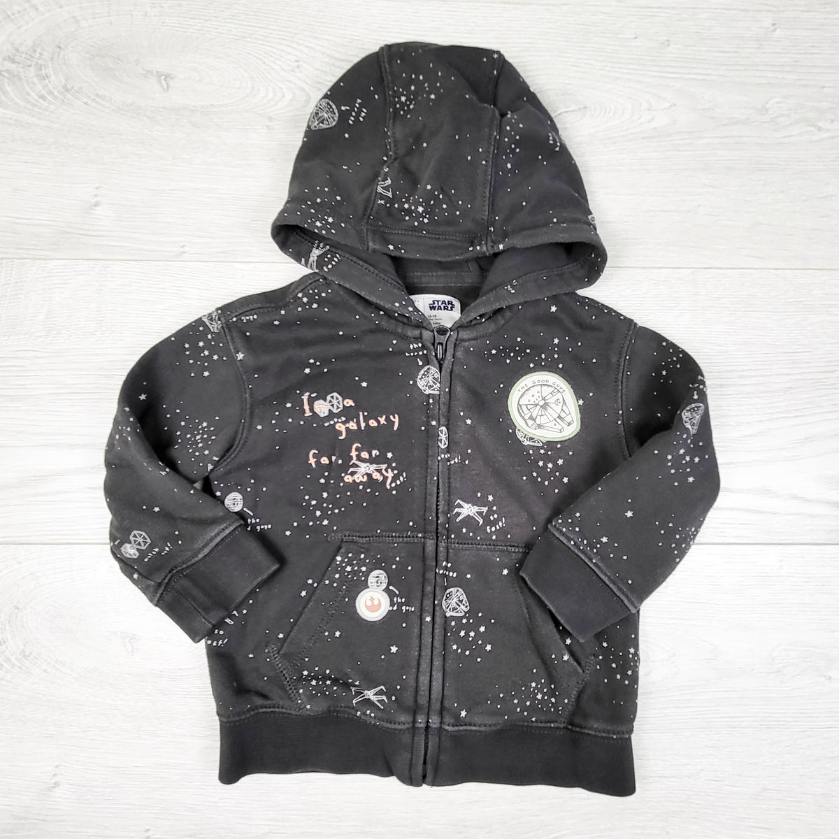 Gap x Star Wars grey zip up hoodie. Size 12-18 months