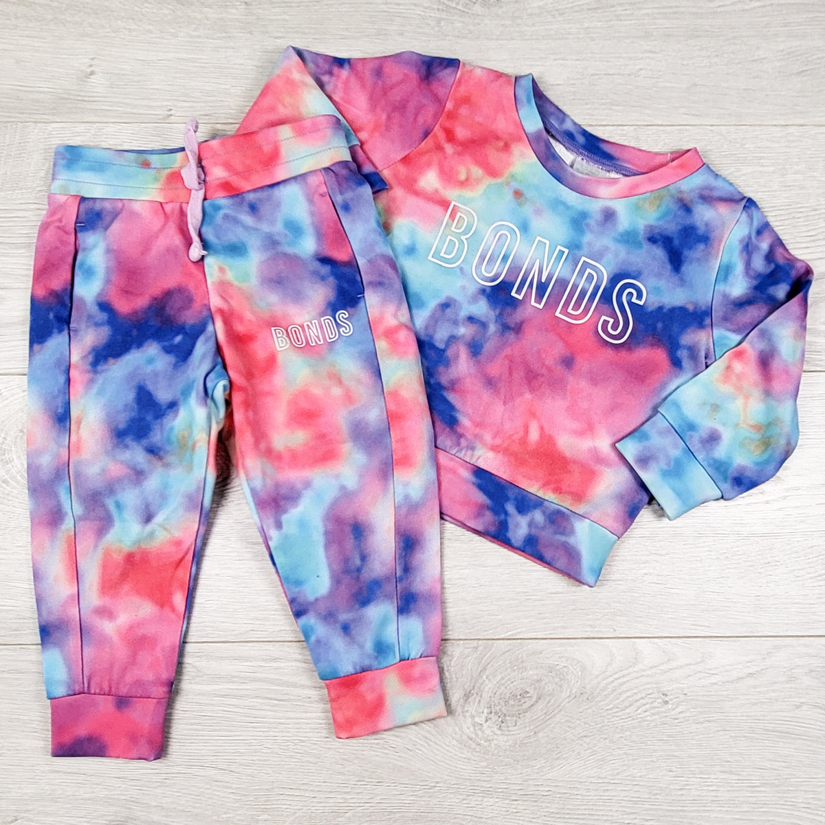 Bonds tie dyed 2pc track suit. Size 12-18 months
