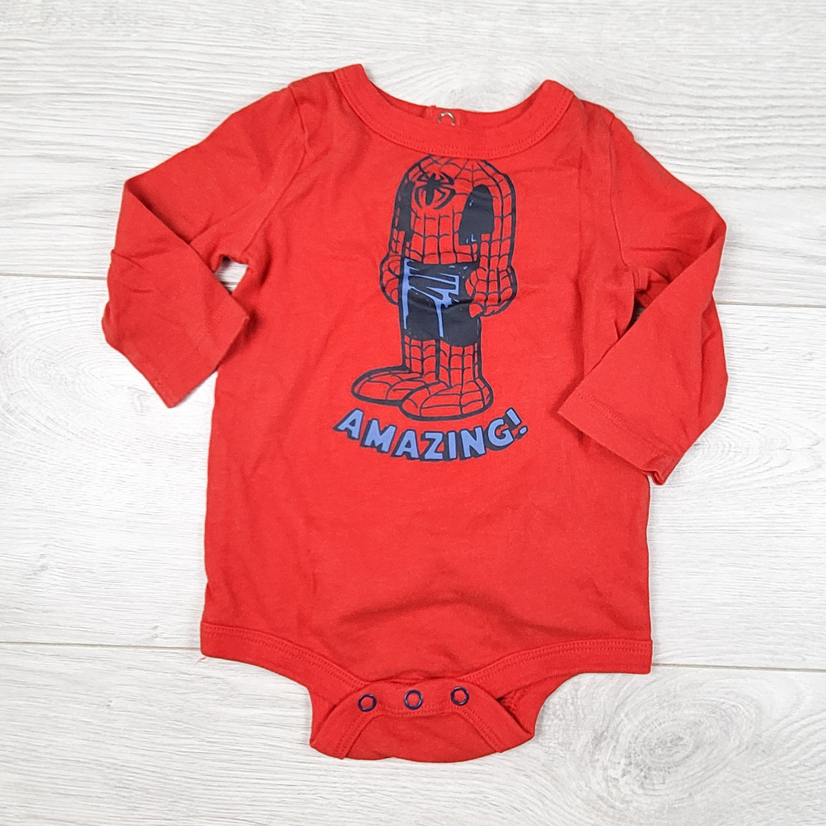 Joe red Spider-man bodysuit. Size 3-6 months