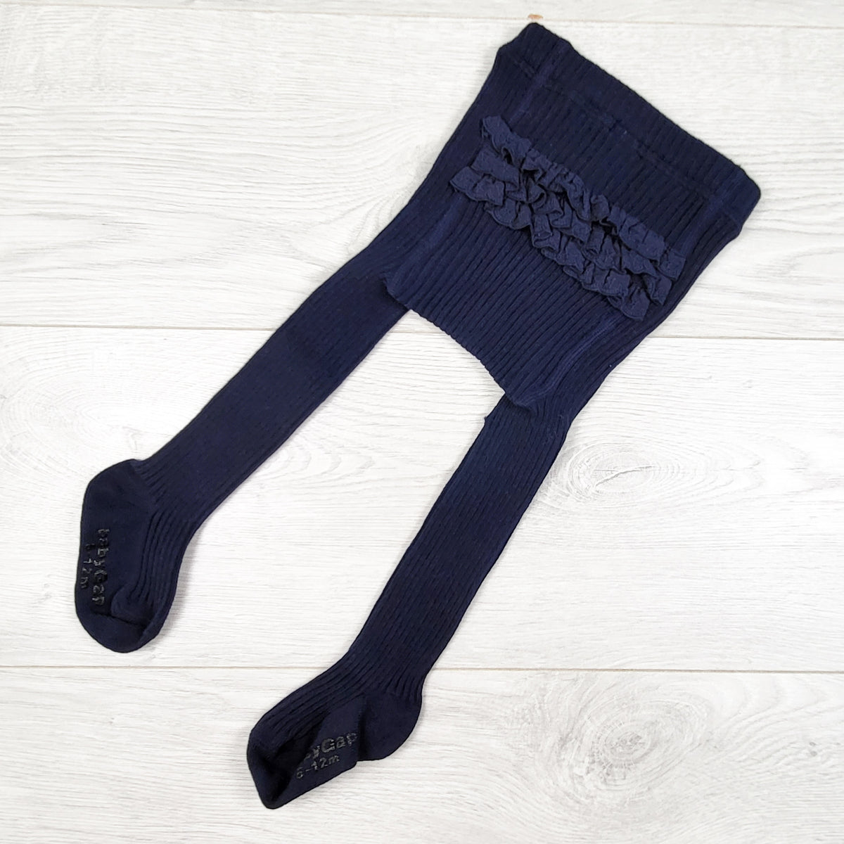 Gap navy tights with ruffle bum. Size 6-12 months
