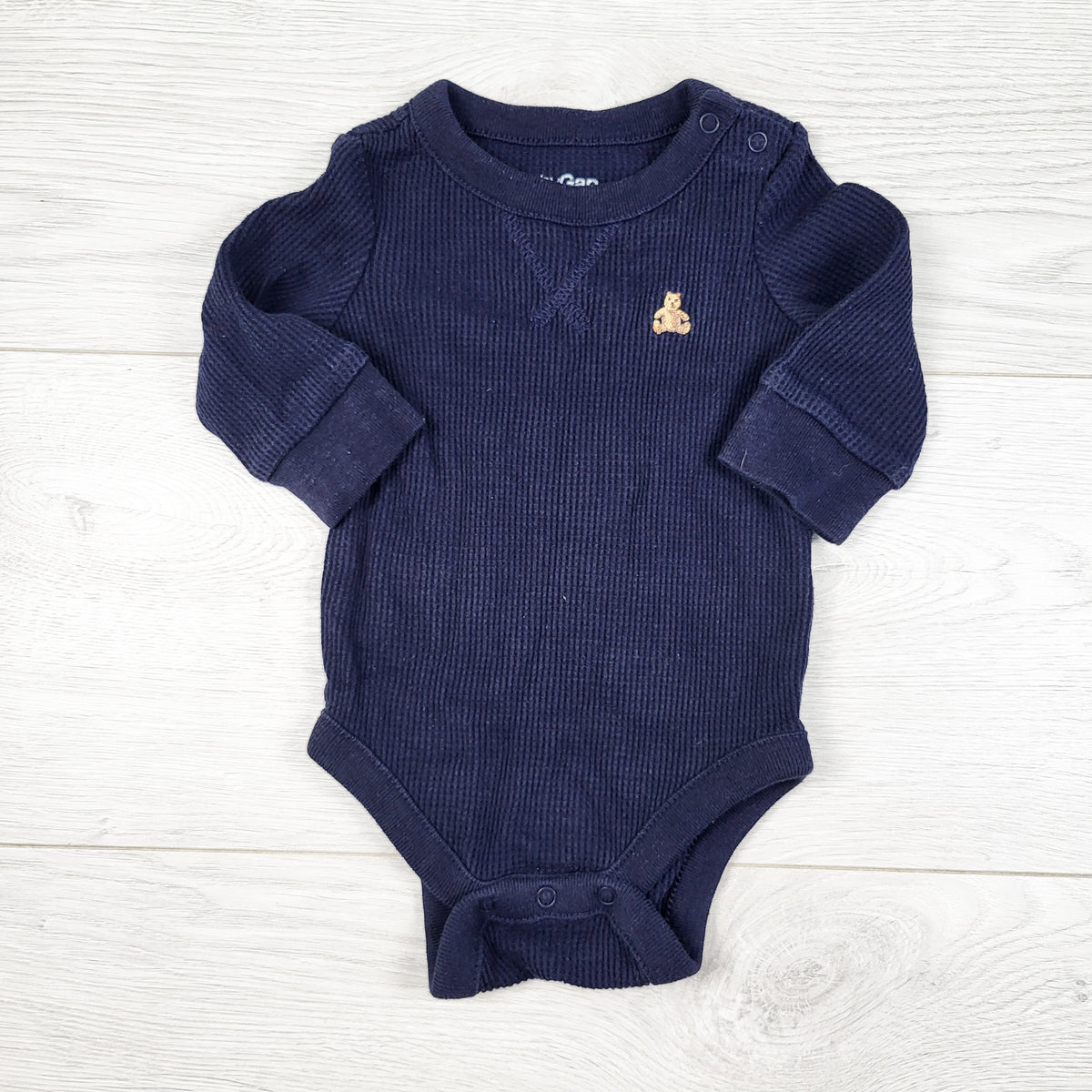 Gap navy waffle knit bodysuit. Size 0-3 months