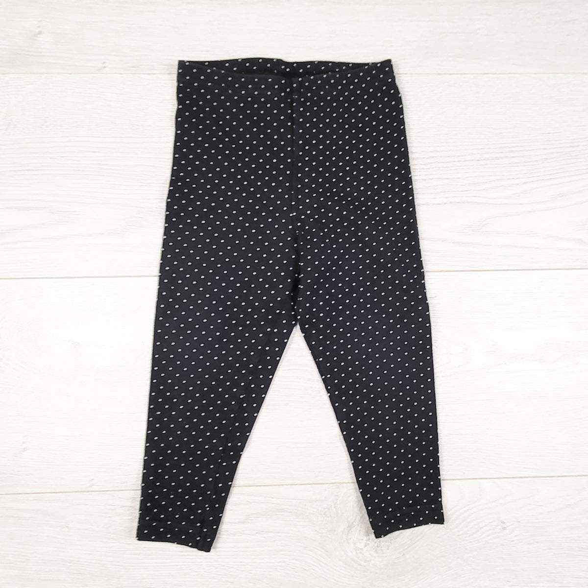 Child of Mine black and turquoise polka dot leggings. Size 24 months