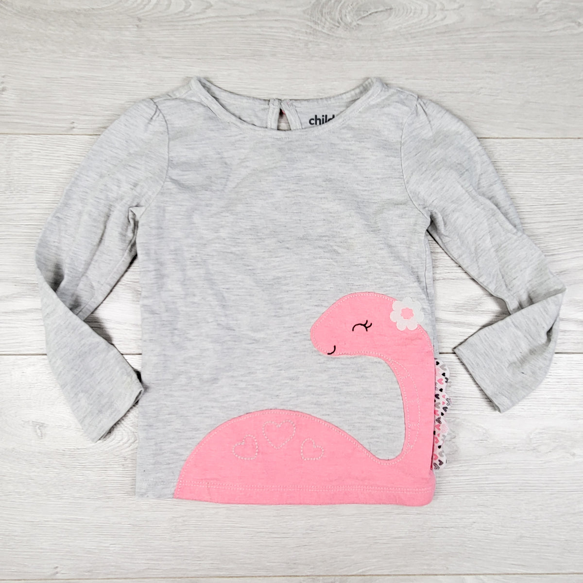 Child of Mine grey top with dinosaur. Size 24 months